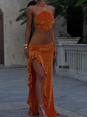 Setia Maxi Skirt Orange