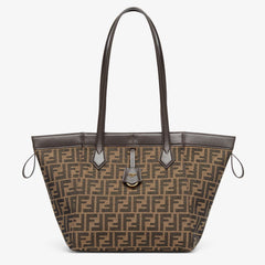 Fendi Origami Medium Handbag Brown FF Jacquard Fabric Handbag Women's Luxury Trend Clutch Temperament Fashion Bag Bags 8BS083AFPMF1GL7 #81635