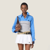 MiuMiu Women's Spring/summer Fashion Casual Poplin And Plain Knit Strapless Sleeveless Dress #78396