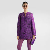 Dolce&Gabbana Women's Summer Cordonetto Lace Short Dresses Solid Color Tie Round Neck Long Sleeve Ngvp #2148