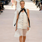 Chanel Women's Summer High-Street Plaid Single-Breasted Multi-Color Halter Sleeveless Dress Dresses Ngvp #2566