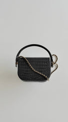 Chanel 26A Handle Clutch Bag Dark Gray Crocodile-embossed Stylish And Versatile Bag Bags #197507