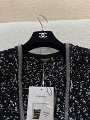Chanel Women's Spring/Fall Knit Rhinestone-Embellished Solid-Color Cotton Sleeveless Cardigan Vest Ngvp #2396