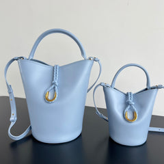 Bottega Veneta Liberta Women's Adjustable Detachable Shoulder Strap Solid Color Leather Bucket Bag Single Shoulder Crossbody Handbag Bags #77161