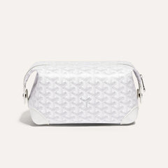 GOYARD Bowling 25 Men's and Women's Y-shaped Old-fashioned Full-print Zipper Leather Handbag Makeup Bag Bags #77132