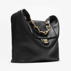 Chanel Women's Fashion Classic Solid-Color Leather Oversized Hippie Bag Chain Shoulder Bag Tote Bag Bags AS5839-B22140-94305 #79117