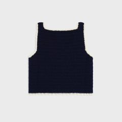 Celine Women's Summer Fashion Casual Square Neck Sleeveless Handmade Crochet Vest #79293