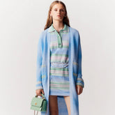 Chanel Women's Pre-Spring 23P Pastel Striped Knit Polo Dress Multiple Colors Lady Short Mini Resort Dress With Elegant Temperament Dresses #82673A