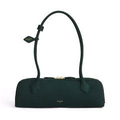 Alaia Le-Teckel Women's Suede Long Handle Handbag Solid Color Zipper Casual Shoulder Bag Bags #84181A
