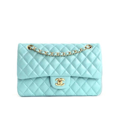 Chanel Women Classic Flap Solid Color Particle Embossed Calfskin Chain Bag Mouth Cover Bag Casual Shoulder Bags CF #71675