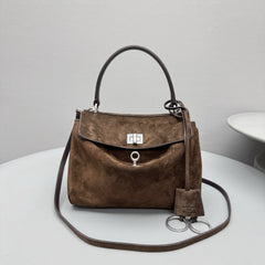 Balenciaga RODEO Women's Fashion Classic Solid Color Suede Tote Bag Small Medium Large Handbag Tote Bag Bags #78954 7897722AB4G2308