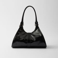 Prada Women's Fashion Classic Solid Color Leather Monogram Lock Clasp Medium Leather Tote Bag Shoulder Bag Bags #78672