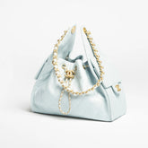 Chanel Women's Fashion Classic Solid Color Leather Logo Drawstring Underarm Bag Chain Handbag Tote Shoulder Bag Bags AS5293-B20304-U2367 Metallic-colored Leather Tends To Fade Easily #78855