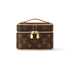 Louis Vuitton NICE NANO Women's Solid Color Classic Printed Leather Zipper Chain Makeup Bag Handbag Bags #77967