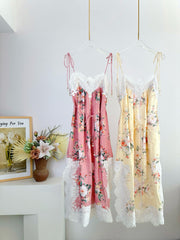 Zimmermann Women's Summer Solid Color Floral Pattern Print Lace Trim Strapless Dress #77435