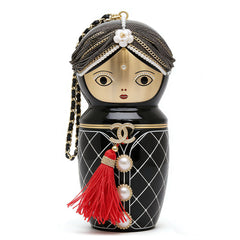 Chanel Limited Edition Bag Collection Artwork Chinese Doll Mumbai Doll Fashionable Exquisite Cylindrical Bags #195308