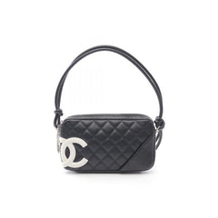 Chanel Vintage Women's Shoulder Bag Crossbody Tote Handbag Black Cowhide Leather Fashion Zipper Handbag Bags #82236A