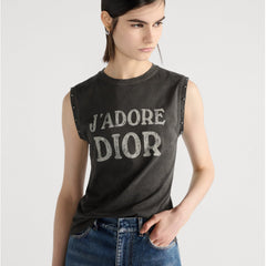 Dior Women's Summer Fashion Casual Solid Color Cotton Letter Sleeveless Tank Top Vest #78537