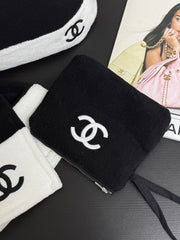 Chanel 2026 Beach Bag Set Classic Black And White Colorway Large Capacity (45 X 60 X 20 Cm) Mini Wallet (17 X 20 Cm) Beach Towel (170 X 103 Cm) Bags #196926