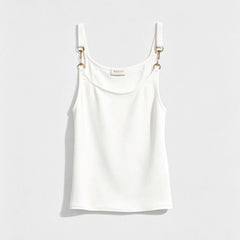 Gucci Women's Fashionable Horsebit-detail Tank Top Spring Summer 2026 Classic Black And White Casual Tank Top Vest Lady #84286A