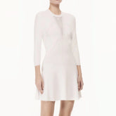 Chanel Women's Spring/Summer Solid Color Hollow Knit Long Sleeve Dresses #73328