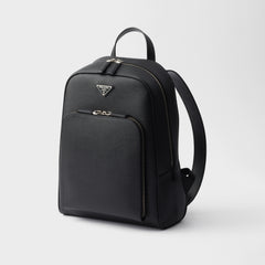 Prada Saffiano Classic Minimalist Business Backpack Printed Triangle Badge Adjustable Leather Shoulder Straps Two Way Zipper Closure Backpack Bag Bags 2VZ102_9Z2_F0002_V_DOO #79175