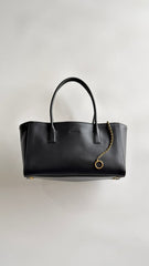 Chanel Cerf Tote Bag Women's Long Black Leather Clutch Elegant Evening & Casual Crossbody Bag #82721A