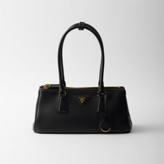 Prada Galleria Women's Classic Fashion Solid Color Metal Triangle Engraved Logo Calfskin Handbag Bags #78231