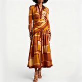 Zimmermann Women's Spring/summer Como Printed Shirt Dress With Tie-sash Stylish And Elegant Dress Lady Dresses #196842