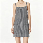 Chanel Top-quality Version Striped Dress Women's Black And White Strapless Straight-cut Shift Dress For Spring And Summer Stylish And Elegant Mini Dress Lady #84343A