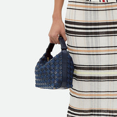 Bottega Veneta Wallace Women's Fashion Casual Color Block Knit Handbag With Adjustable Snap Closure And Zipper Opening Bag Bags 796393V48V14156 #79514