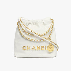 Chanel 22 Bag Mini Bags 18 X 20 X 6.5 CM Collection Link Suede Rivet Style Antique Silver Buckle Italian Bonaudo Suede Calfskin Apricot Silver Buckle Women's Luxury Chain-strap Tote Bag Bags Metallic-colored Leather Tends To Fade Easily #193540