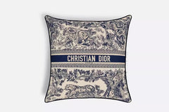 Square Pillow ¨C Blue Toile de Jouy