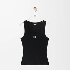 Loewe Women's Summer Solid Color Embroidered Logo Sleeveless Camisole Tank Top Vest #75548