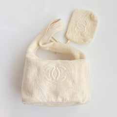 Chanel Women's CoCo Beach Collection Cotton Beach Bag Logo Solid Color Tote Bag Bags AAA938-B20128-10800 #81285