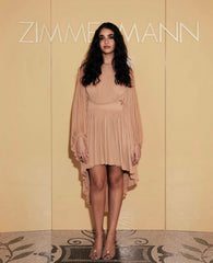 Zimmermann Women's Spring Summer Elegant Long Dress Fashion Temperament Bat Sleeve Long Dress Vacation Casual Dresses #81391