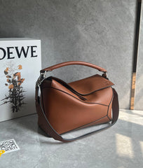 Loewe Women's Medium Grained Cowhide Puzzle Handbag Solid Color Patchwork Crossbody Bags Bag 0010896454 #76833