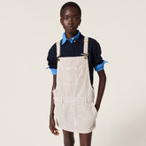 MiuMiu Women's Summer Solid Color Logo Letter Embroidery Logo Cotton Short Sleeveless Dresses #73412
