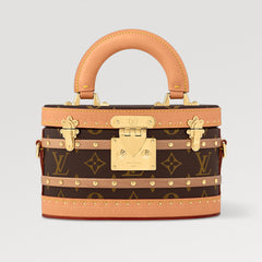 Louis Vuitton Ellis Handbags New Vintage-print Oval Hard-shell Clutch Leather Shoulder Strap Crossbody Bags Artisanal Handbag Bag M24843 #196189