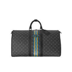 Louis Vuitton Keepall Bandoulière 55 Men's Solid Color Letter Print Removable Adjustable Shoulder Strap Leather And Canvas Handbag Shoulder Bag Bags #77243
