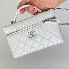 Chanel Women's Fashion Classic Solid Color Diamond Quilted Logo Leather Zipper Chain Shoulder Bag Crossbody Bag Bags AS5740-B22144-94305 #79348