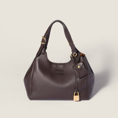 MiuMiu Women's Fashion Classic Solid Color Grain Leather Logo Handbag Shoulder Bag Bags 5BA304_2IFL_F0ZKS #79515