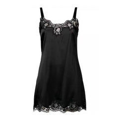 Dolce&Gabbana Women's Spring/summer Black Lace Fitted Midi Dress Stylish Elegant And Sexy Short Mini Dress Lady Dress #82993A