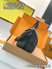 Louis Vuitton Keepall Bandoulière 50 Men's Solid Color Letter Print Removable Adjustable Shoulder Strap Leather And Canvas Handbag Shoulder Bag Bags #77242