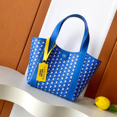 Moynat Duo Tote BB Women's Classic Two-Tone Leather Clutch Tote Handbag Bag Bags #78913