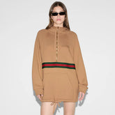 Gucci Women's Spring and Autumn Striped Printed Logo Hooded Loose Short Long Sleeve Dresses #74869