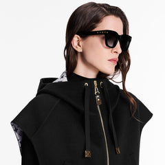Louis Vuitton Women's Reversible Fall/winter Jacket Monogram Jacquard Lining Wool Short-length Drawstring Vest #82116A