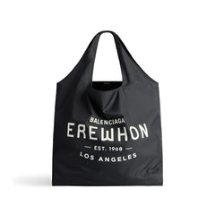Balenciaga Men's Solid Color Letter Printed Nylon Shopper Handbag Tote Bag Bags #75822