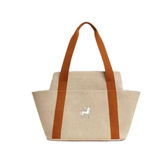 Hermes Unisex Fashion Casual Wool Linen Cotton Color Block Parenting Bag Shoulder Bag Tote Bag Bags #78794