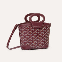 GOYARD Beluga Women's Y-shaped Floral Print Adjustable Detachable Shoulder Strap Canvas And Calfskin Shoulder Mini Bag Crossbody Handbag Bags #77441